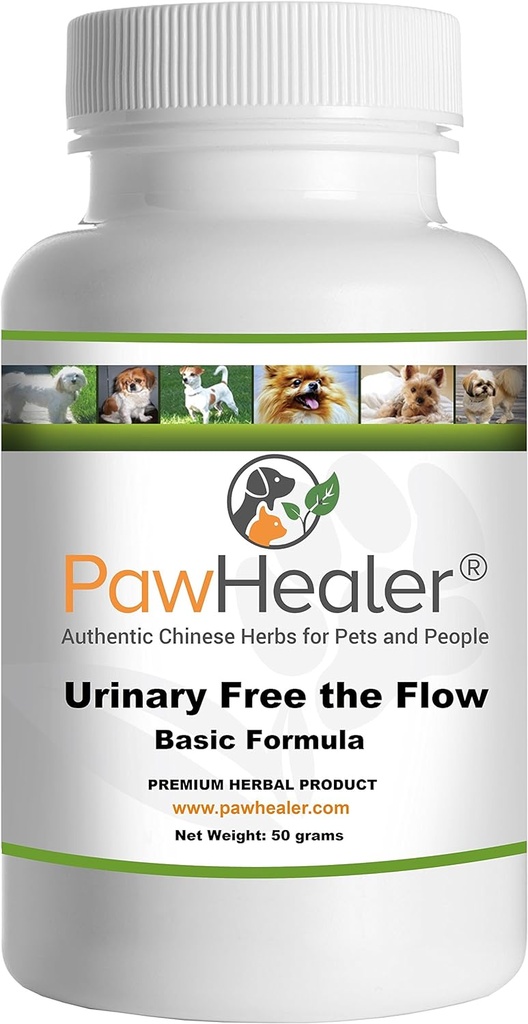 尿液自由(英语:Urinary Free The Flow-Basic) - 爆石狗(英语:Bladder Stones Dogs) - 狗体内的自然补救石防 - 50格拉姆-赫尔巴勒粉 - 混合成食物. .