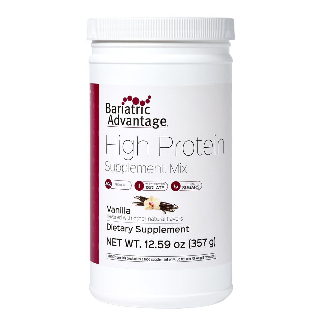 Bariatric Advantage High蛋白补充剂 Mix - Bariatric蛋白粉 - 20克蛋白 - 用于产前和产后外科病人 - 配有铁、钙和更多 - 14种服务 - 香草