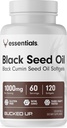 Bucked Up Black Seed Oil 1000 mg Pervice (黑色库明种子 Oil) 基本必需品(60 services, 120 Softgels)