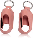 HURRISE 2pcs Asthma Inhaler Holder, Inhaler Holder Keychain, 便携式存储保护PU 皮革案,配有武警剪辑器 - Versatile Usage, 风格和旅行设计