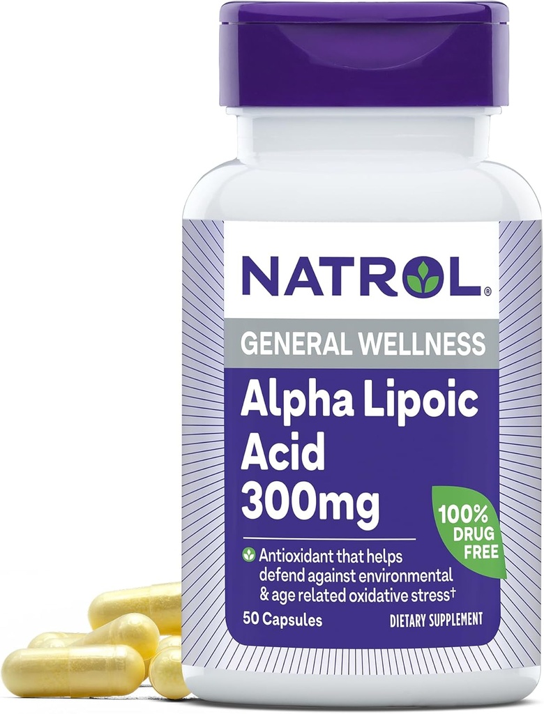 Natrol Alpha Lipoic Acid 300 mg,一般健康饮食补充,50 Capsules,50天供应