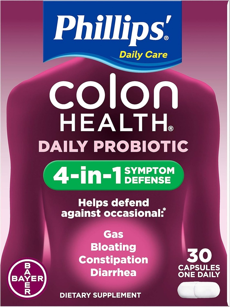 菲利普斯的Colon健康 Probiotic Capsules, 30 Counters