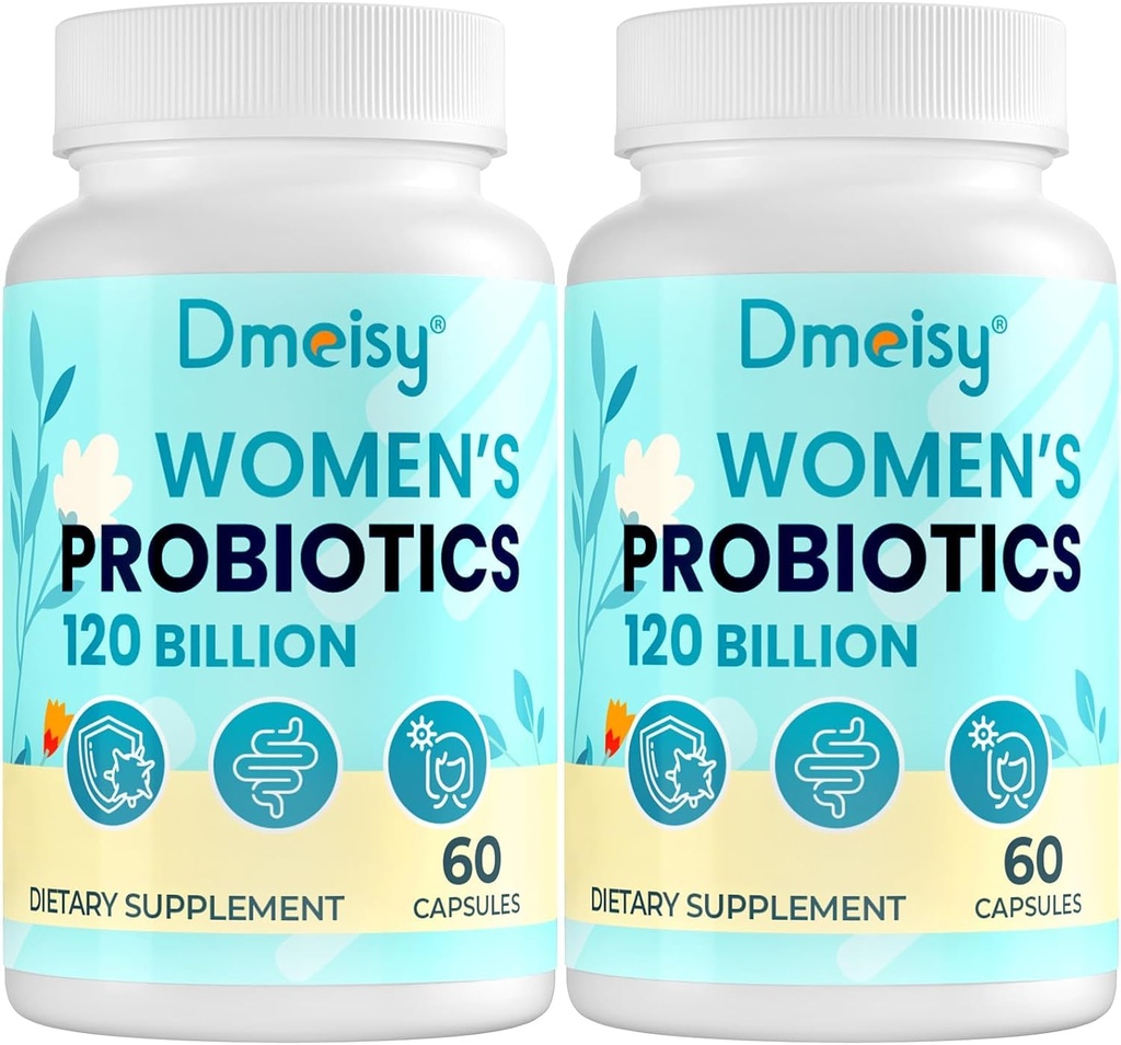 120亿CFU Probiotic - 支持女性的Probiotics, 自然更年期 Probiotic 补充热闪光 夜汗 Mood Swings Hormone 平衡 Gut & Immune 健康 - 120 Caps