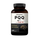 NatureBell PQQ 40mg Per Service with CoQ10, 240 Capsules 活跃的圆柱形昆尼, 高度生物可用的ZenPQ公式 – 促进心脏,大脑, & Mitochondrial 健康 – 非GMO