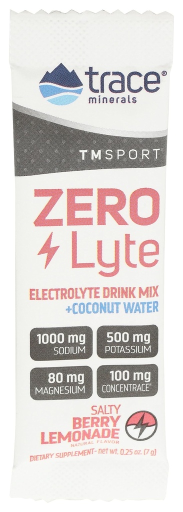 Trace Minerals Research Salty Berry Lemonade Zerolyte SGL, 0.25 Oz) 盐酸百合酯