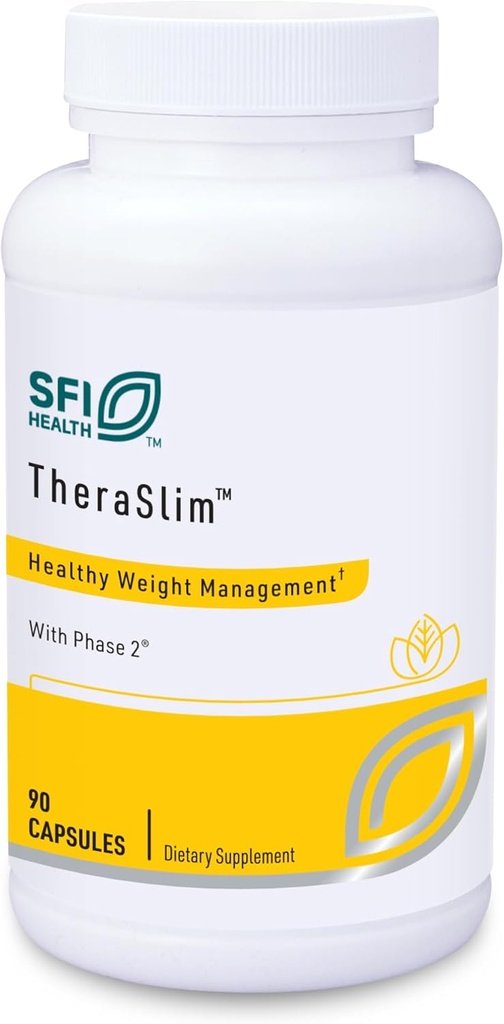 Klaire Labs SFI Health Theraslim - 第2阶段的卡布控制器公式,配有白豆提取器,用于帮助屏蔽星座和卡布卡路里(90 Capsules)
