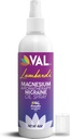 VAL Lombardi Magnesium Aromathery Spray – Migraine & Headache Relief Oil with Zechstein Magnesium, Lavender, Peppermint & Chamomile – Fast-acting, Vegan, Cruelty-Free – 4 oz, 产于美国