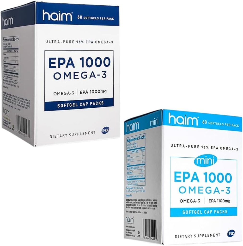 HAM EPA 1000 Omega-3和EPA 1000 Omega-3 小型软胶