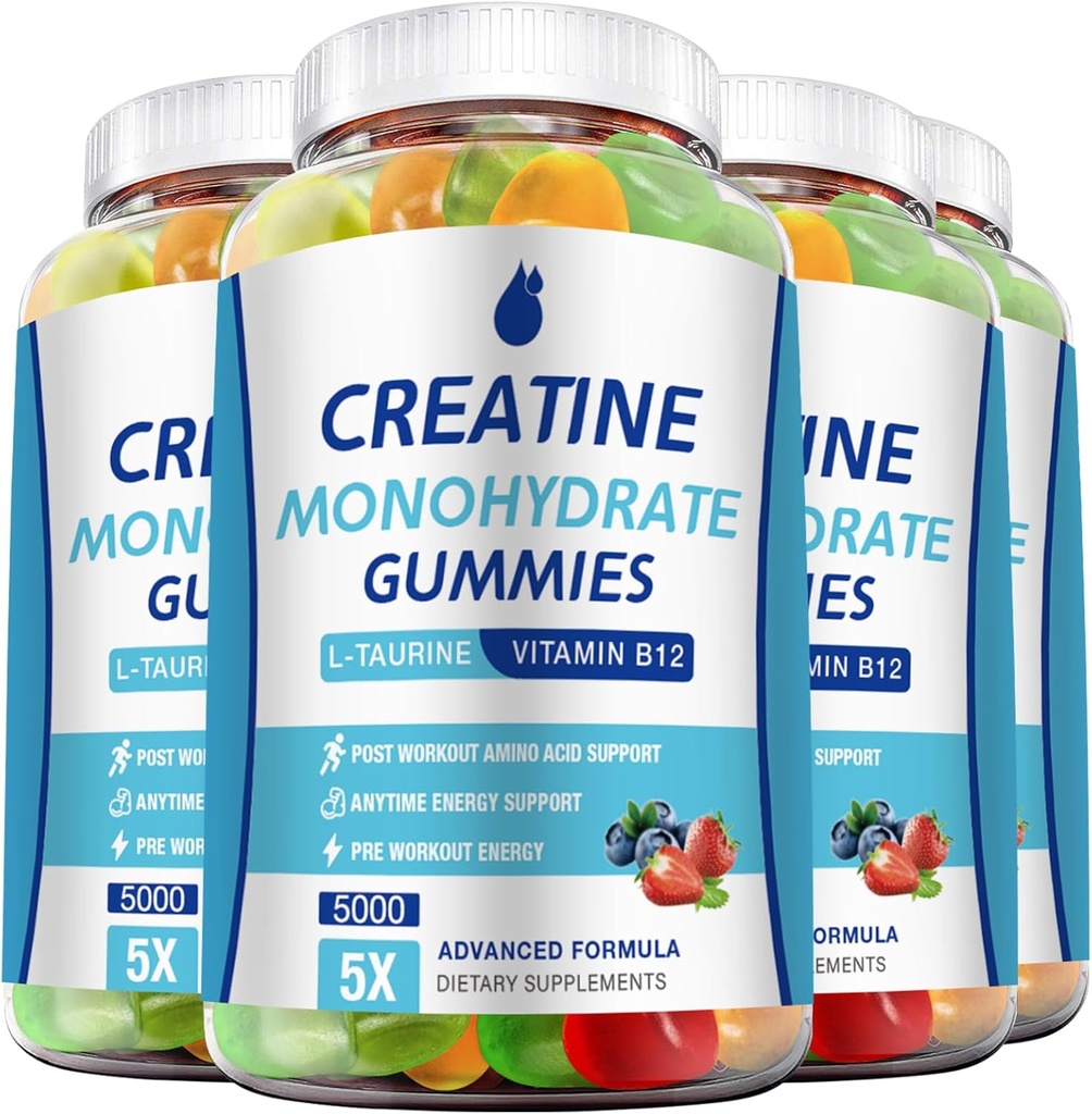 男子和女子奶油糖(Creatine Gummys for Men and Women - Chewable Gummy)——可口可口的奶油糖