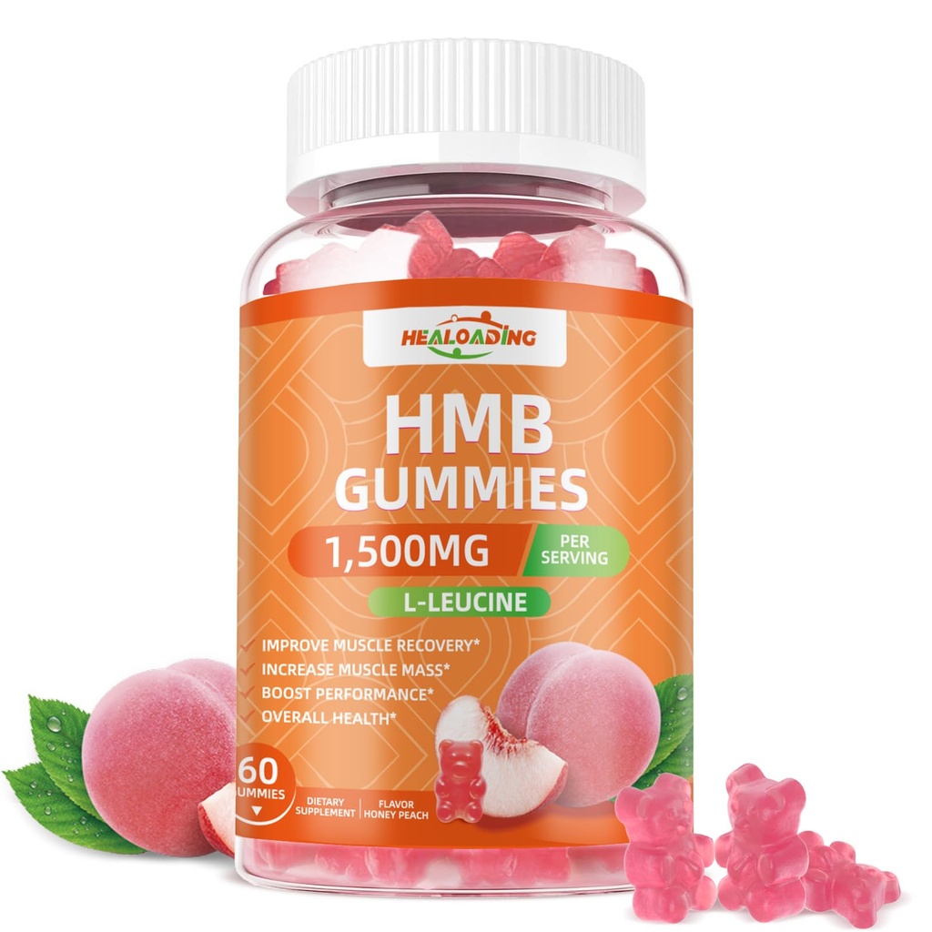 HMB和Leucine Gummys补编:男子1 500毫克和肌肉恢复用Leucine 氨基酸的HMB补编