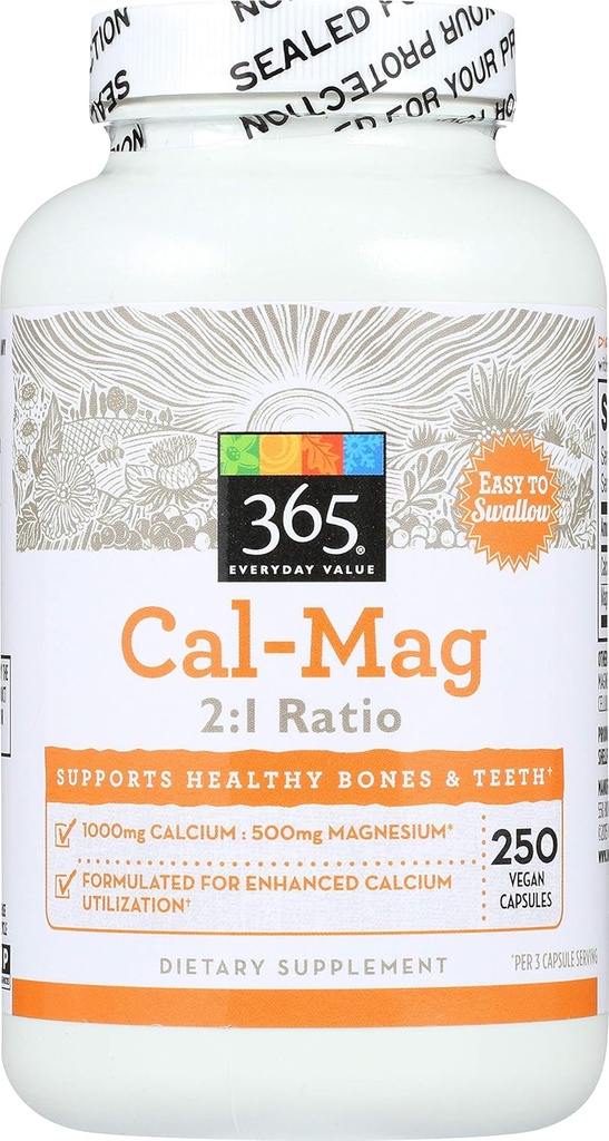 365 由全食品市场, Cal-Mag 2:1 比率, 250 计数