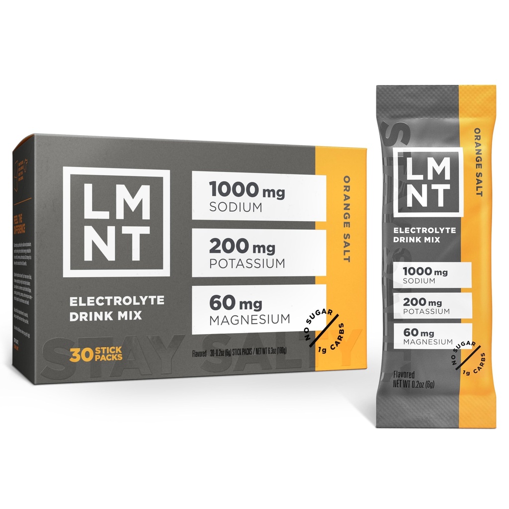 LMNT 零糖电解剂 - 橙色盐 | 饮料 混合 | 30 国度