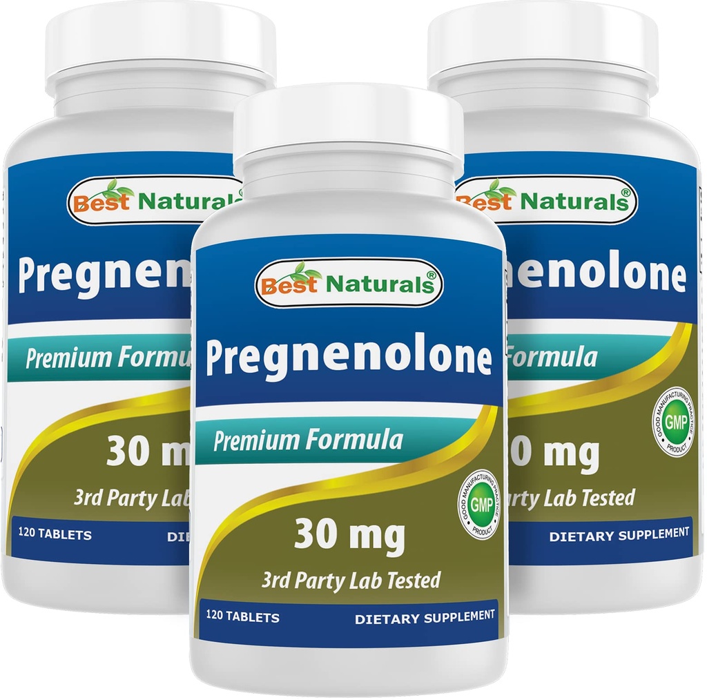 最佳自然剂 Pregnenolone 30 mg 120 片剂(120个计数(3包))