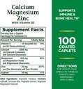 自然的丰产钙镁和锌卡普莱茨,Immune和支持骨健康,100 Counter (Pack of 2)