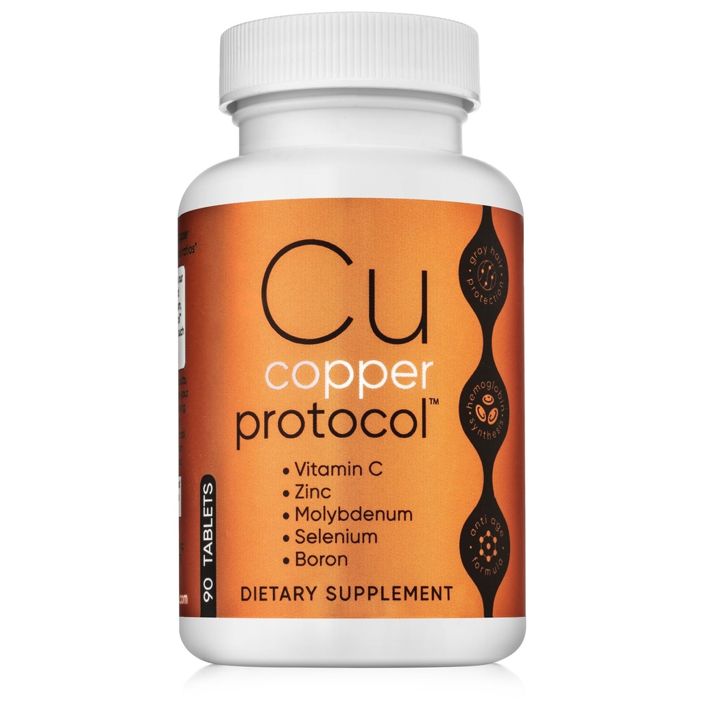 Copper Supplements for Women and Men (90 Capsules) Boosts Energy, Nourishes Body, Anti-Aging Formula, Includes Vitamin C, Zinc & Selenium, Non-GMO, Made in USA - GMP Certified