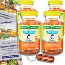 Choice Bundle Spring Valley Zero Sugar Vitamin C Gummies Dietary Supplement 250 mg 120 Ct 4 pk (480 Total) + Vitamin Guide & Pill Container (6 Items)!