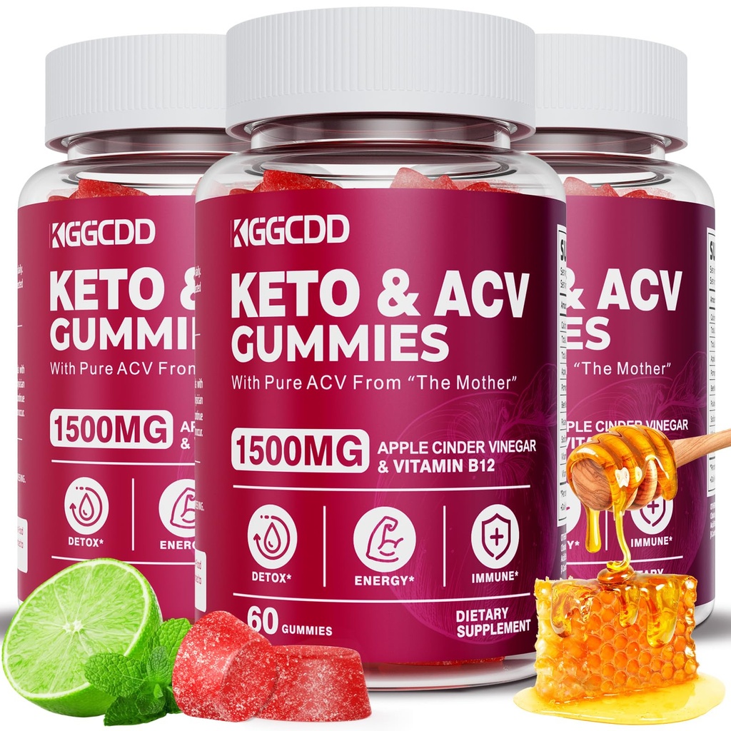 (3 Pack) Keto ACV Gummys Extreme 1500MG Keto Gummys 苹果苹果苹果苹果醋 配以石榴甜菜汁 果汁 粉 B12 Vegan Non GMO 180 Gummys 配制.