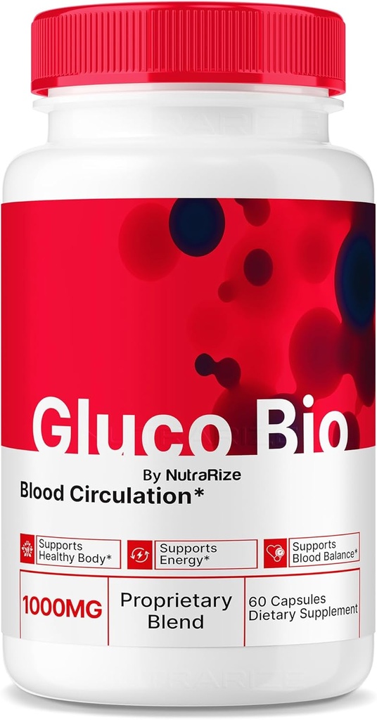 GlucoBio Capsules,官方Gluco生物支持补充,所有支持总体健康与健康的自然公式,维生素药精,GlucoBio审查(60 Capsules)