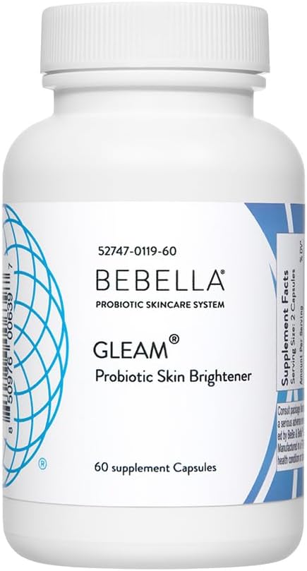 Bebella Gleam Probiod Blend 皮肤光化 w Glutathione-reduced NAC Alpha Lipoic Acid VIT C & Marine Collagen Peptides 60 Capsules 核糖体 核糖体