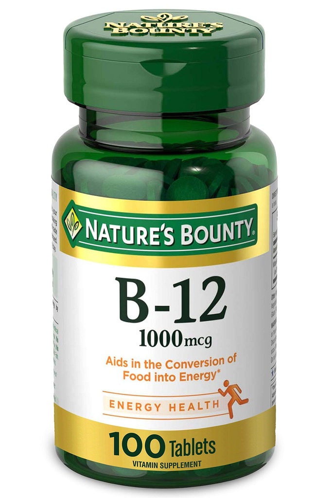 大自然的丰产维生素B12,支持能量代谢,1000 mcg,100 Counter,,.