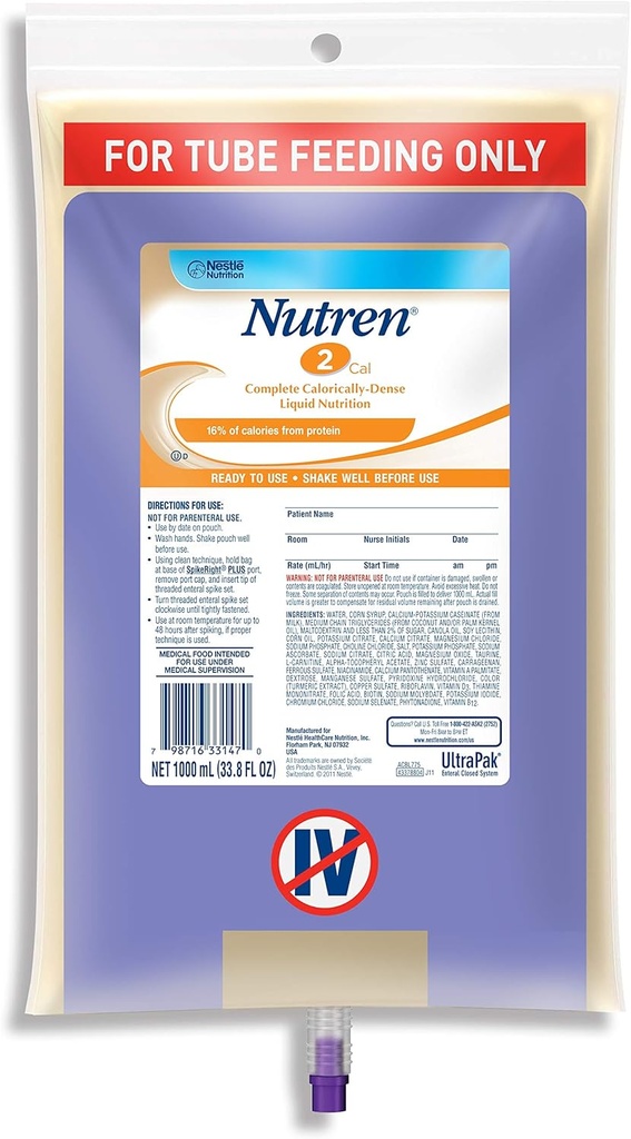 Nestle临床营养 Nutren 2.0 营养补充,NCl44146H, 1英镑