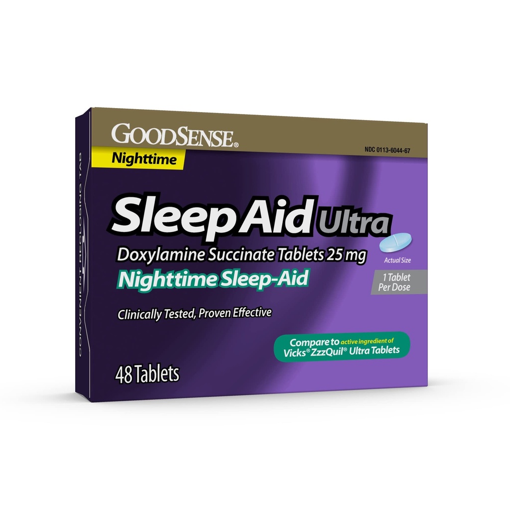 GoodSense Nighttime Sleep-Aid Ultra 药片,多西尔胺苏奇酸25毫克,48个