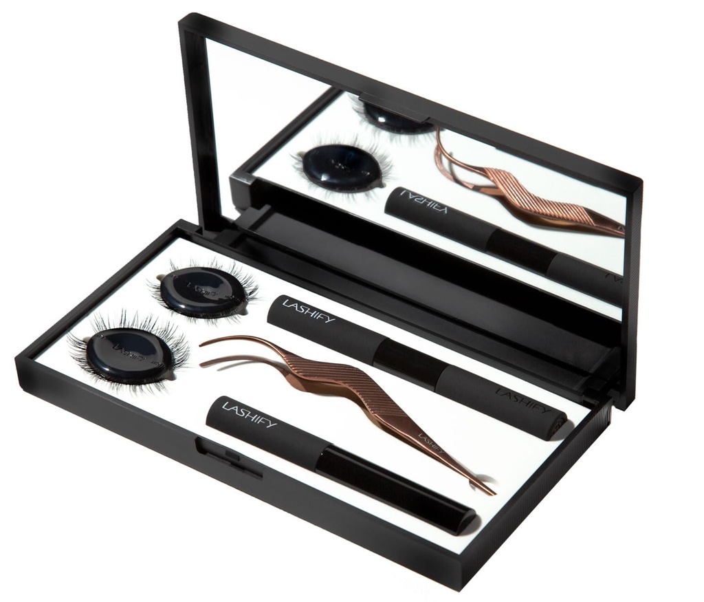 Lashify Control Kit - 完整的DIY眼Lash启动器集 - Bold Gossamer Black 10毫米,12毫米,黑色旅行箱,控制棒