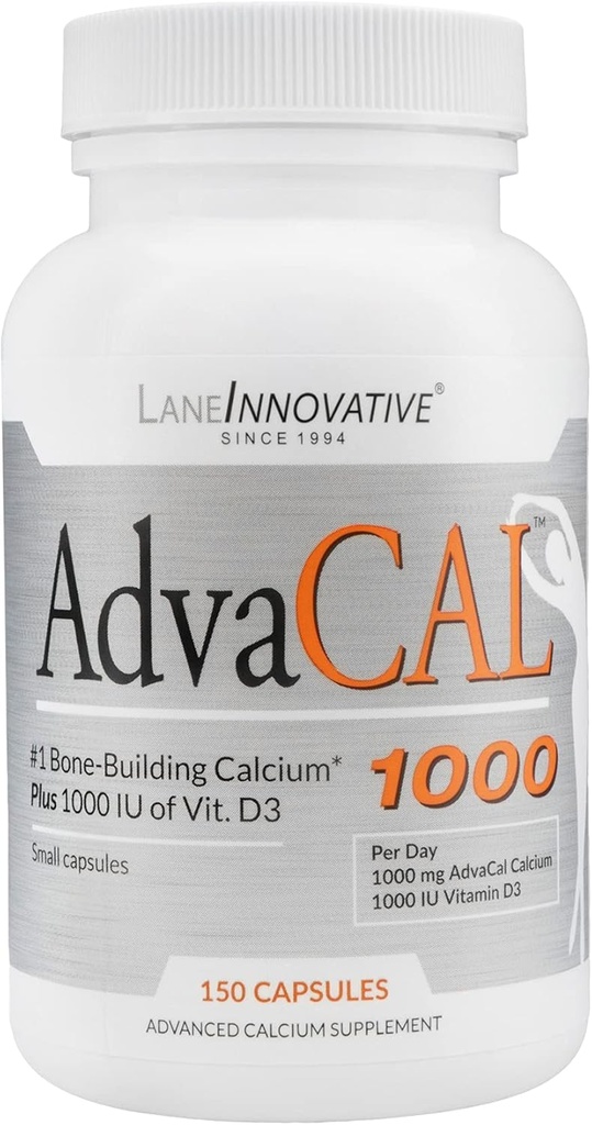 巷式创新 - AdvaCAL 1000,高级钙辅料,容易吞咽额外小盖,支持增强骨密度(50个服务)