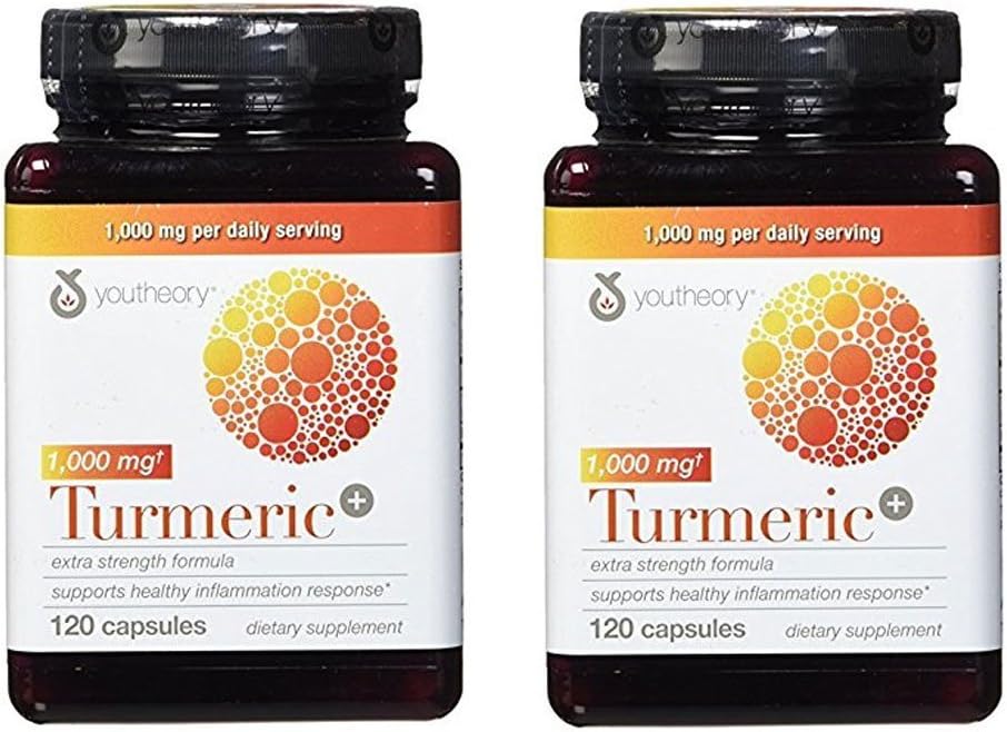 Youtheory Turmeric Extrastruction Formules 每日1000毫克,120个计数(包2)