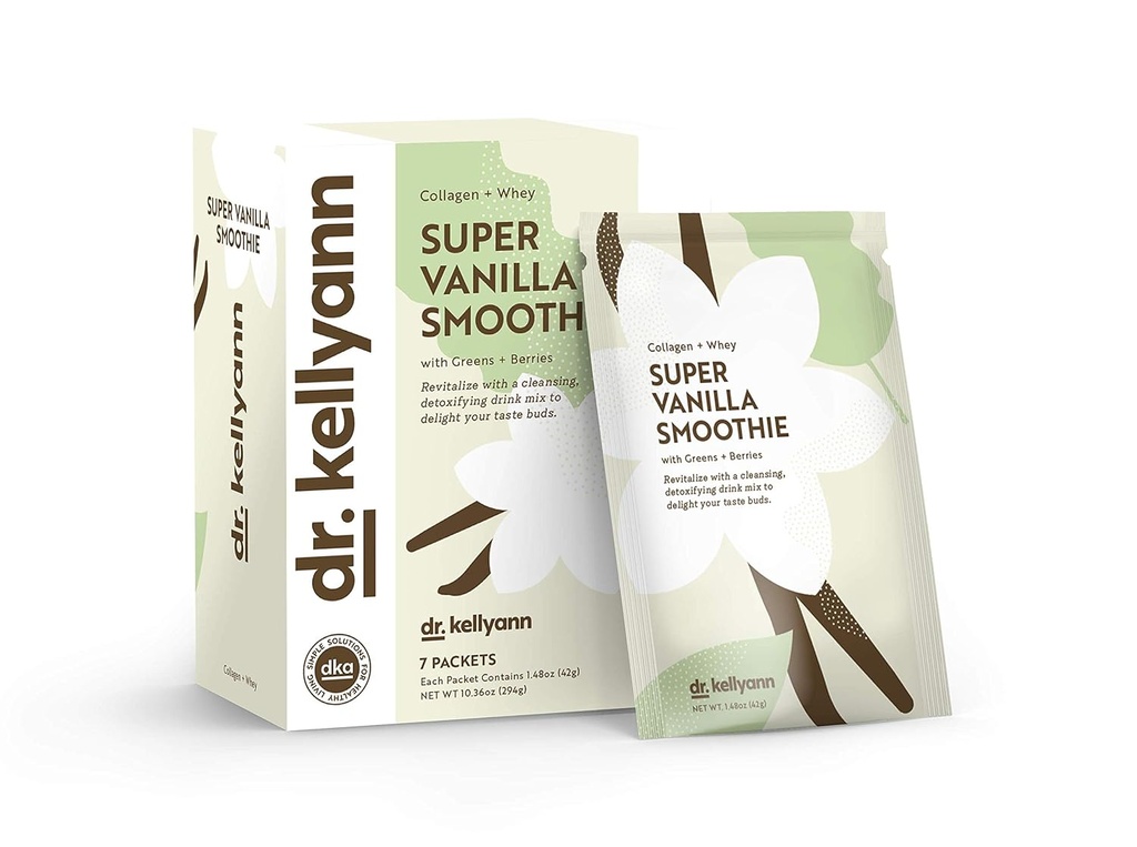 Kellian Super Vanilla Collagen Smoothie博士 (7 Packets) – 蛋白质摇摆, Keto & Paleo-Friendly, 支持皮肤 & Gut, 1 Pack