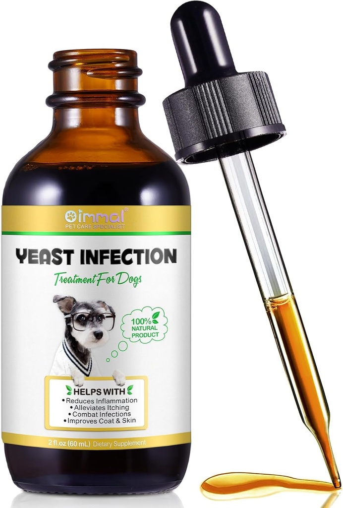 Yeast Infection Treatment for Dogs, Naturally Supports Dog Healthy Itch Relief, Ear Infection Treatment, Dogs Allergy Relief, Inflammation Relief & More (1pcs)