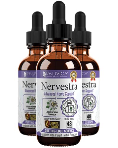 Nervestra Nerve 健康支助补编 - 快速吸附草药液体配方 - 涡轮、白柳棒、B-维生素、Alpha Lipoic酸、乙酰-L-Carnitine和更多