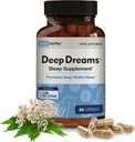 深梦 ~ 天然草药睡眠补充品 推广 深梦 安息 与梅拉图宁,L-Tryptophan,Valerian,GABA,Chamomile, & Passionflower(60 Capsules)一起形成无栖息物.