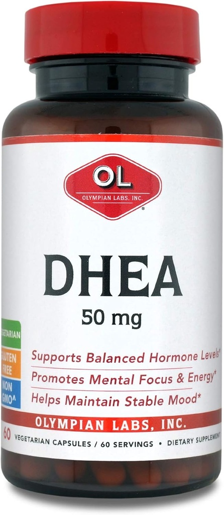 奥林匹亚实验室 DHEA 植物科植物科植物科,50 Mg - 60名服务员,支助重点、能量和混合