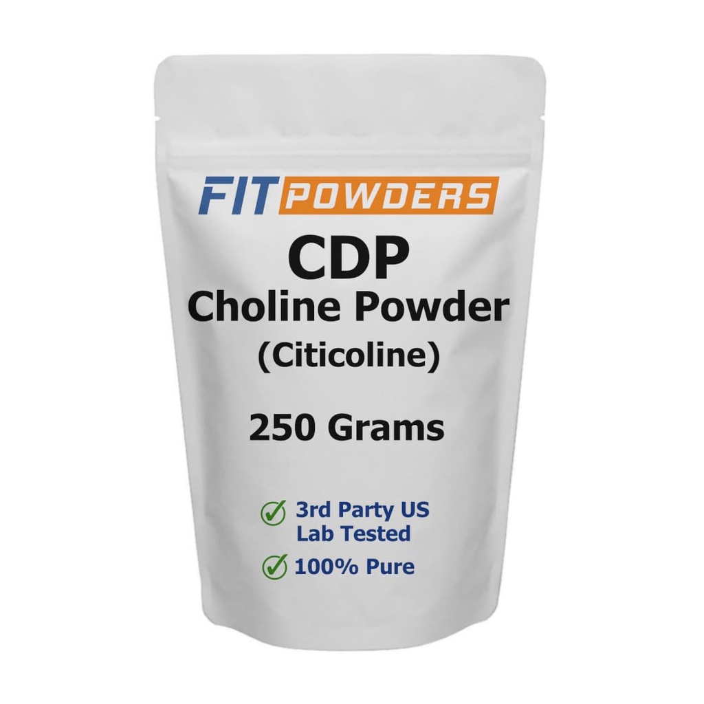Citicoline Powder, CDP Choline Power Prure with Scoop, 非GMO, 记忆和学习认知补充(250格拉姆)