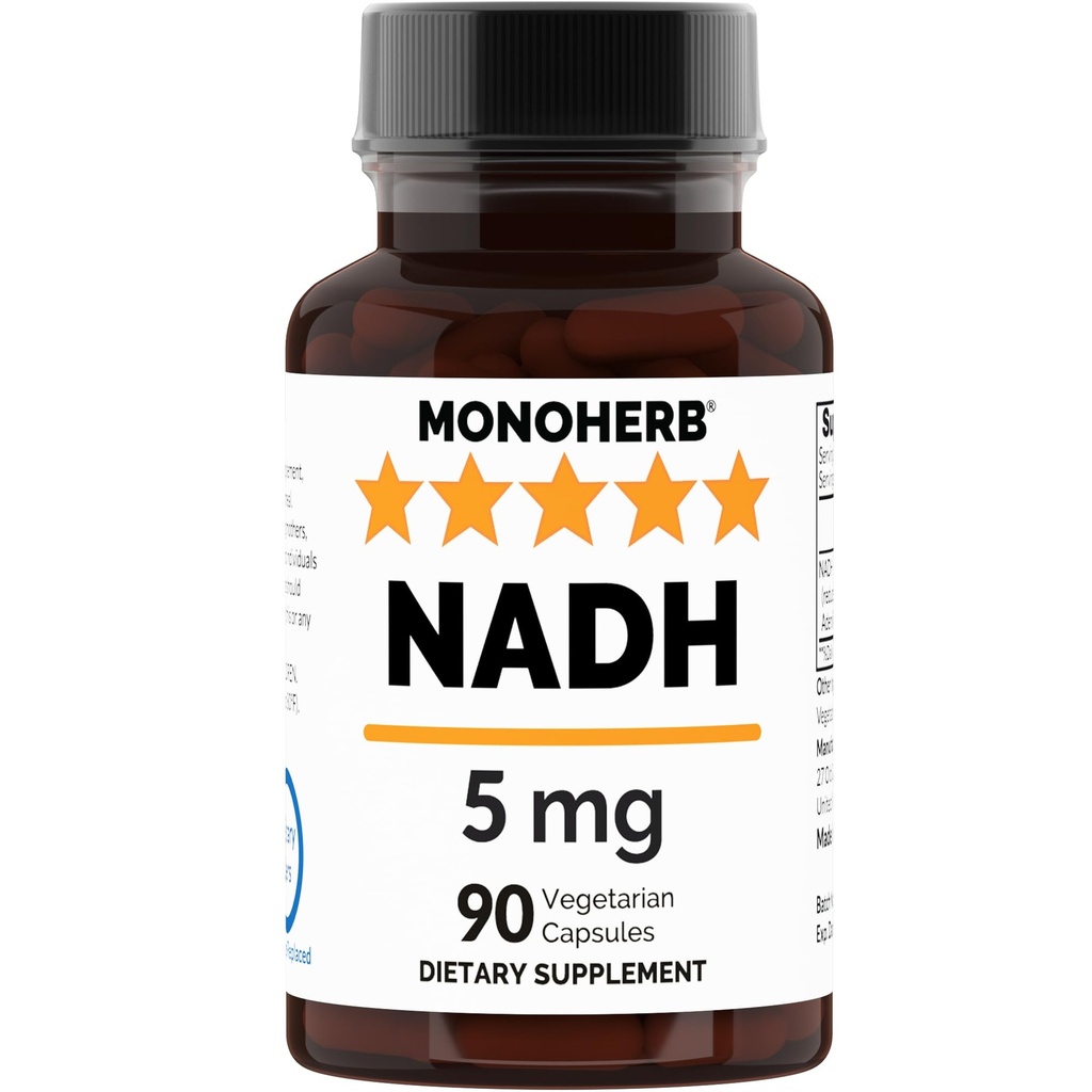 MONOHERB NADH 5 mg 90 蔬菜卡普尔 -- -- 亚丁宁二核苷酸还原剂