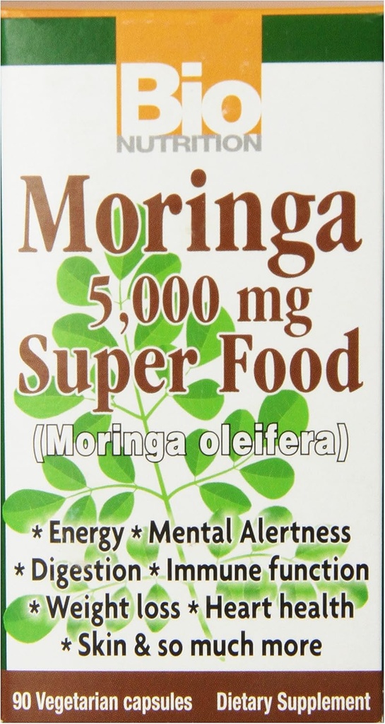 生物营养(Moringa Oleifera Superfood Superfood Supplement 5000mg 90 Vegetarian Capsules + Nutrient Dense + 高抗氧化剂
