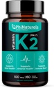维生素K2 Mk7 100 mcg Vegan 60 Capsules Bone 健康心血管动脉 - 来自Natto的VIT k-2 MK-7 100 mcg 补充剂