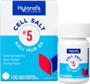 Hyland的5号细胞盐卡利Mur 6X片,冷药和酸喉救治,冷药的自然治疗,酸喉,Runny Nose和Burns,快速溶解片,100个计数