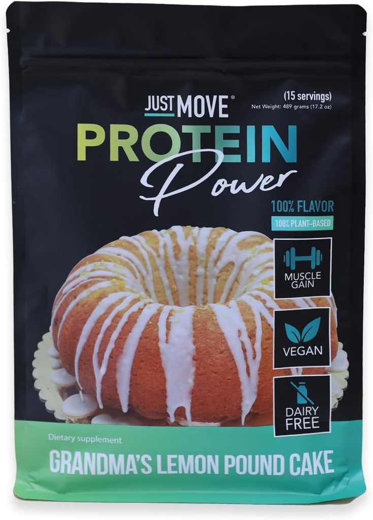 (原始内容存档于2018-09-21) (英语). Just Move Protien - Granda's Lemon Pound Cake - Vegan (Plant Based), Organic, 奶制品自由, 豆业自由, Gluten Free, Keto, 花生自由, 20g protein, 低碳, 非 GMO (17.2 Oz).