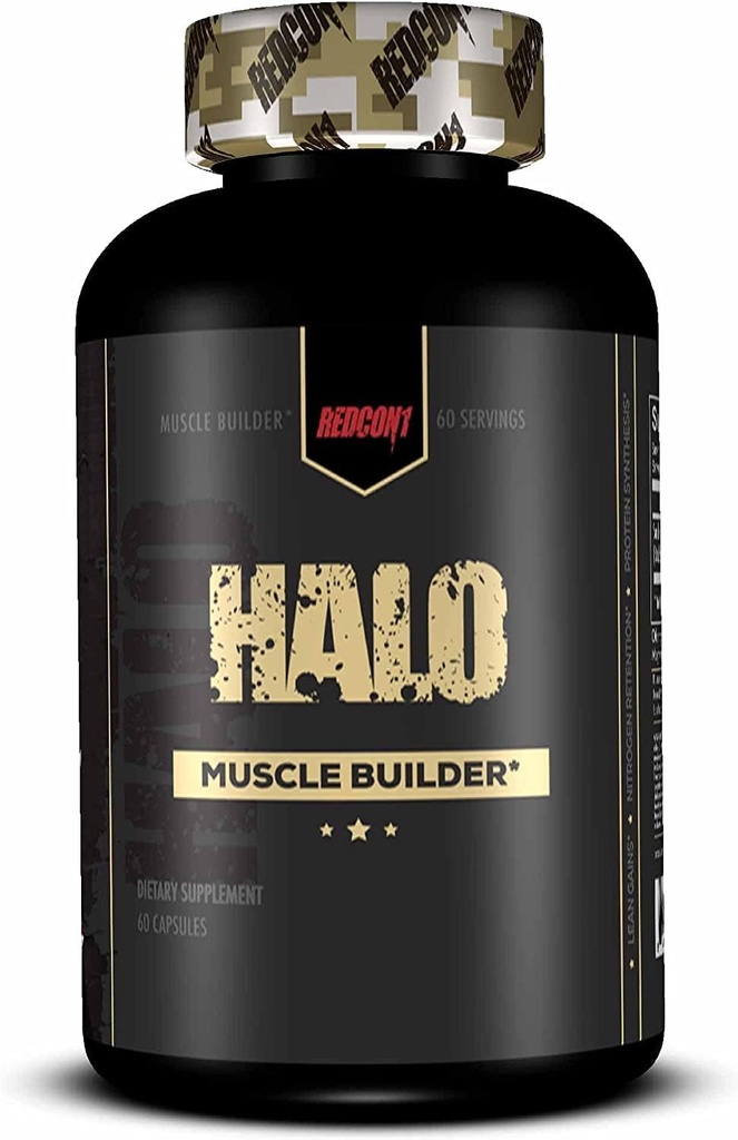 REDCON1 卤素建构器补充 - Gluten Free + Keto 友好支持肌肉质增长 - 包含中国改进氮留量的Smilax根提取(60 Capsules)