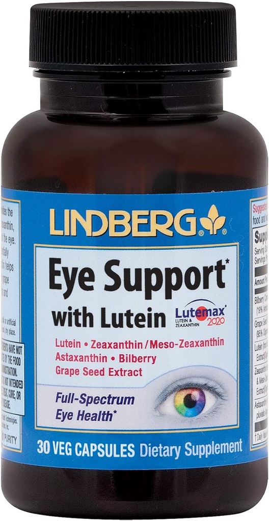 林德伯格眼球支援* 配Lutein(30卡普勒斯)