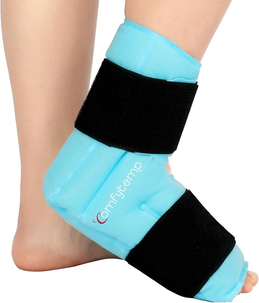 Anfytemp Ankle脚冰包,用于Plantar Fasciitis救济,FSA 合格,Ankles Brace for Splaned Ankle, Heel Spur, Swelling, Achilles Tendonitis, 疼痛,热冷物理治疗礼物, 1 Pcs