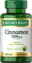 (原始内容存档于2019-09-21). Nature's Boundy Cinnamon Capsules, Herbal Supplement, 支持糖代谢, 1500mg, 100 Capsules