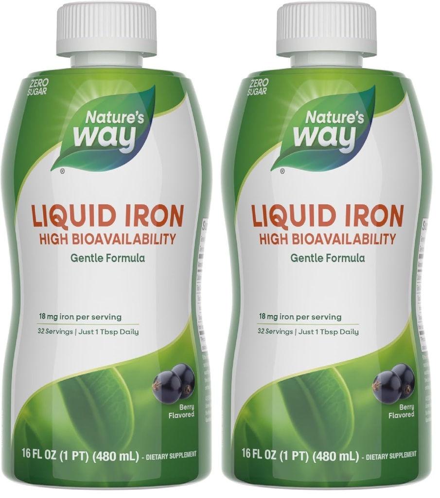 Nature's Way Liquid Iron, Professions Daily value of Iron, Sugar Free, Berry Flavored, 16 Fl. Oz. (Pack of 2). (原始内容存档于2019-03-03).