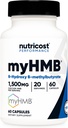 MyHMB Capsules 1500MG Calcium HMB Perference, 60 Capsules, 20 Capsules - 性能线, B-羟基 B-甲基丁酸甲酯