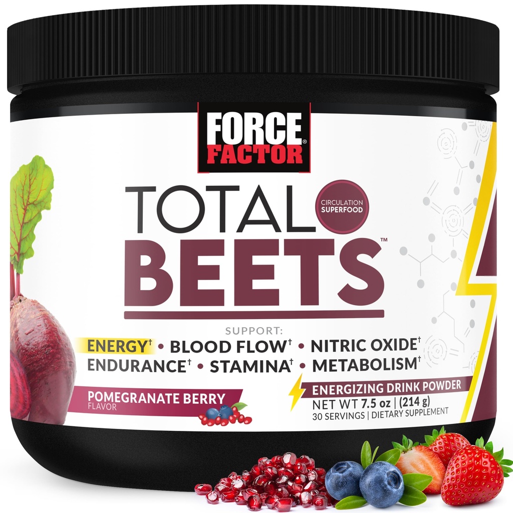 强因子总 Beets Energy Drink Mix, 超美食 Beet Root Powder, 硝酸盐到促进能量和支持流通,血液流动,硝酸氧化物和Stamina, 心脏健康补编, 30种服务