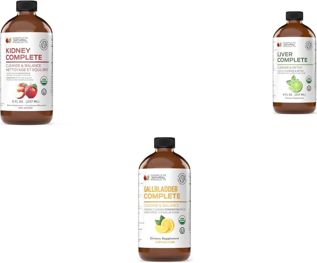 完整天然产品 肾脏 完整 8oz,肝脏 完整 8oz & Gallbladder 完整 8oz Bundle