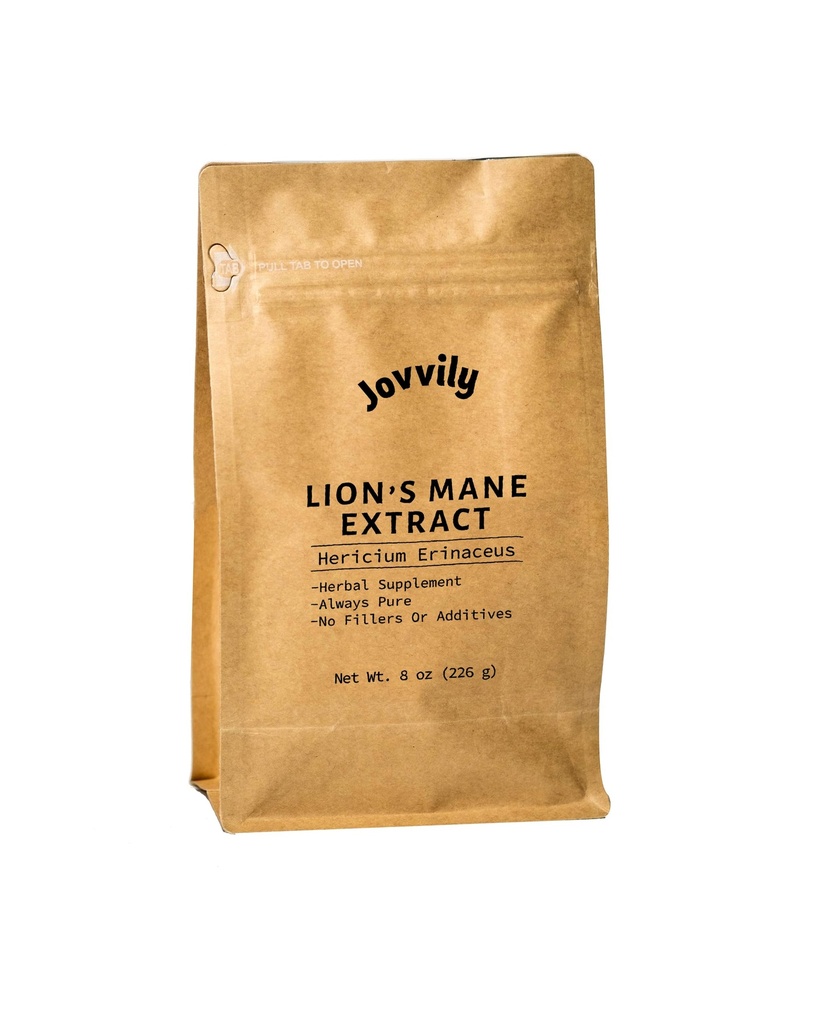 狮子马恩(英语:Lion's Mane) - 8 oz - Hericium Erinaceus 提取 - 草药补充 - 永远纯洁