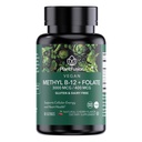 甲基维生素B复合物 — Vegan B12 3000mcg, Vegan Methylfolate (5-MTHF) 400mcg, B6 & TMG — Cherry-Flavored Lozenges — 60 Counter